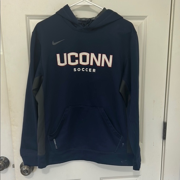 Nike UCONN Soccer Hoodie sweatshirt size medium blue university of Connecticut - Picture 1 of 5